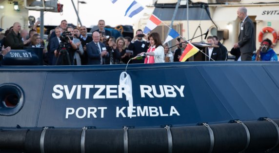 Port Kembla shipping community welcomes Svitzer Ruby